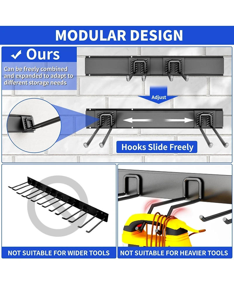 Xdovet Wall Mount Garden Organizer with Hooks