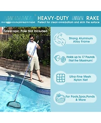 Xdovet Pool Skimmer Net Aluminum Frame Nylon Mesh Rake