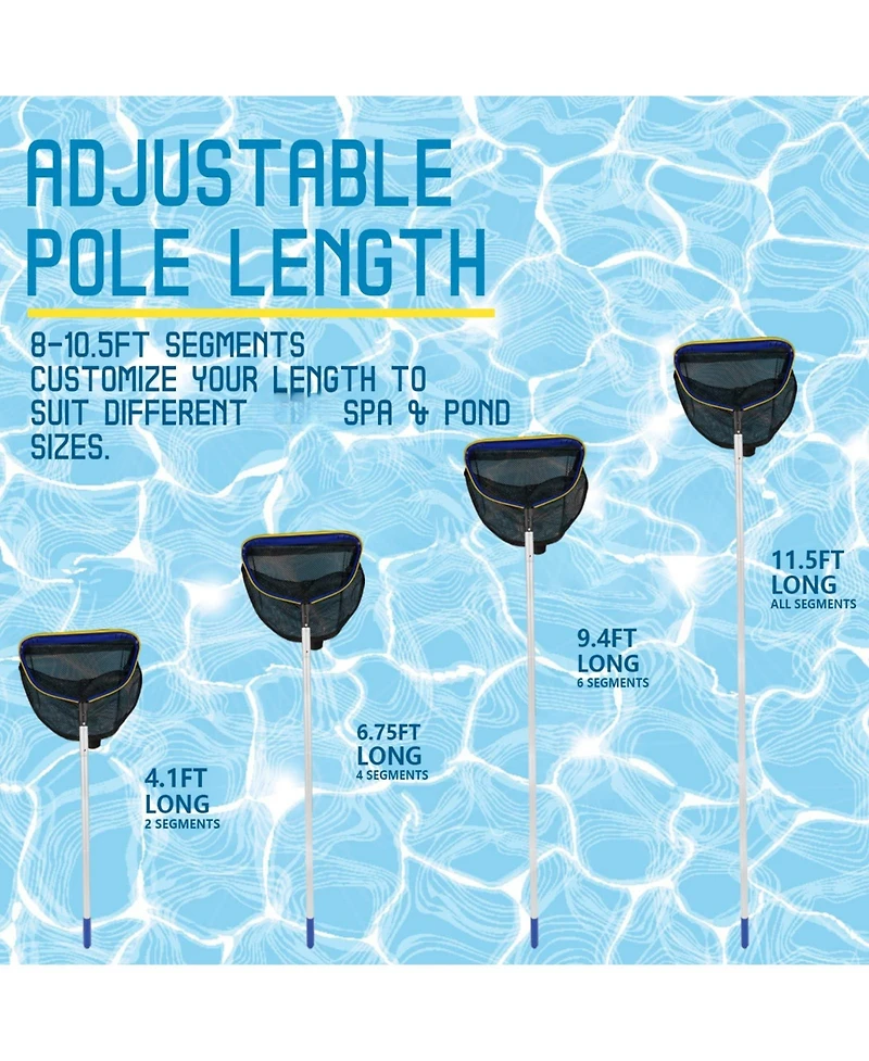 Xdovet Pool Skimmer Net with Adjustable Aluminum Pole