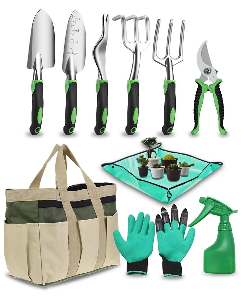 Xdovet Garden Tools Set Heavy Duty Hand Non Slip Handle Storage Bag Professional 10PCS