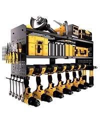Xdovet Power Tool Organizer Wall Mount Metal Drill Holder Garage Storage Rack