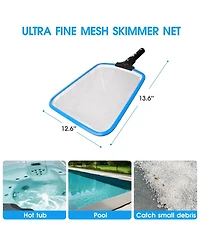 Xdovet Pool Cleaning Kit Skimmer Net Brush Chlorine Floater Scrubber