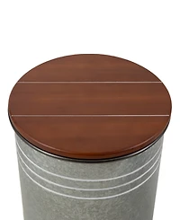 Glitzhome Modern Metal Storage Accent Table or Stool, Set of 2