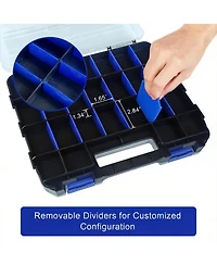 Xdovet Tools Organizer Box Small Parts Storage Compartment Hardware Dividers Screws Nuts Bolts
