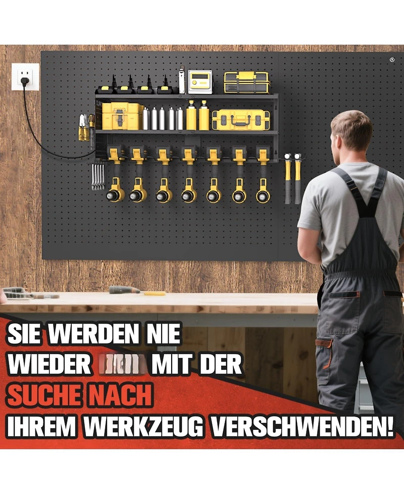 Xdovet Power Tool Organizer Wall Mount Rack Drill Holder Charging Station