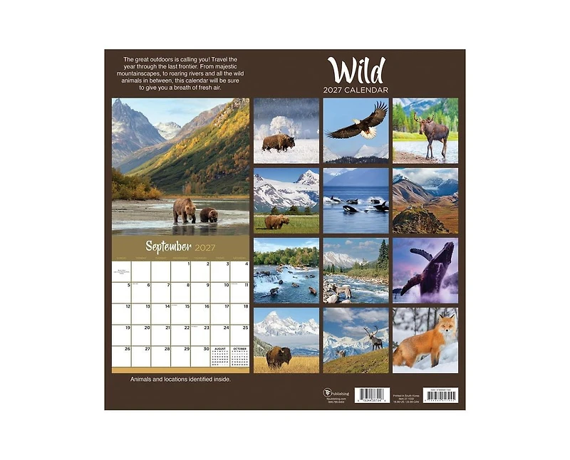 Tf Publishing Paper Goods 2027 Wild Wall Calendar