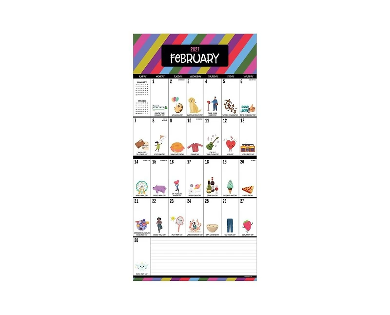 Tf Publishing Paper Goods 2027 Every Day's A Holiday Wall Calendar