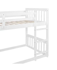 Streamdale Furniture Twin Over Twin Bunk Bed with Ladder