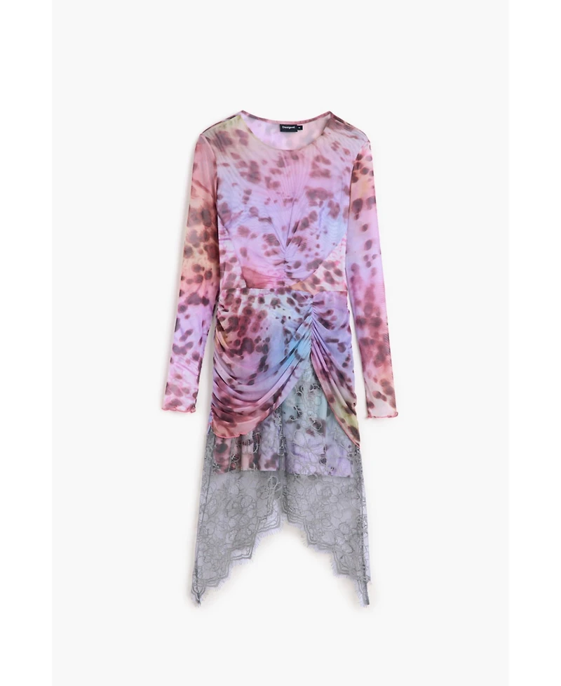 Desigual Women's Draped lace dress