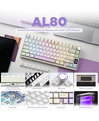 Lamicall AL80 75% Full Aluminum Lcd Display Tri-Mode Gaming Keyboard