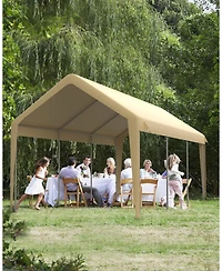 gaomon 10x20 Feet Waterproof and Uv-Resistant carport Replacement Canopy Cover -220G Pe Fabric