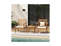 Boyel Living Patio Wood Furniture Set with soft Cushions for Porch