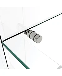 Streamdale Furniture Modern 2-Door Glass Display Cabinet with Led Lights