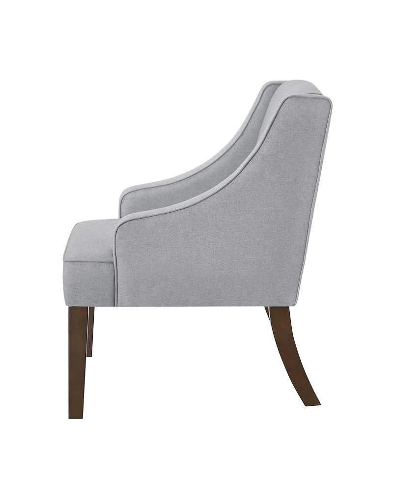 Streamdale Furniture Mid-Century Modern Upholstered Fabric Accent Chair with Solid Wood Legs