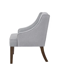 Streamdale Furniture Mid-Century Modern Upholstered Fabric Accent Chair with Solid Wood Legs