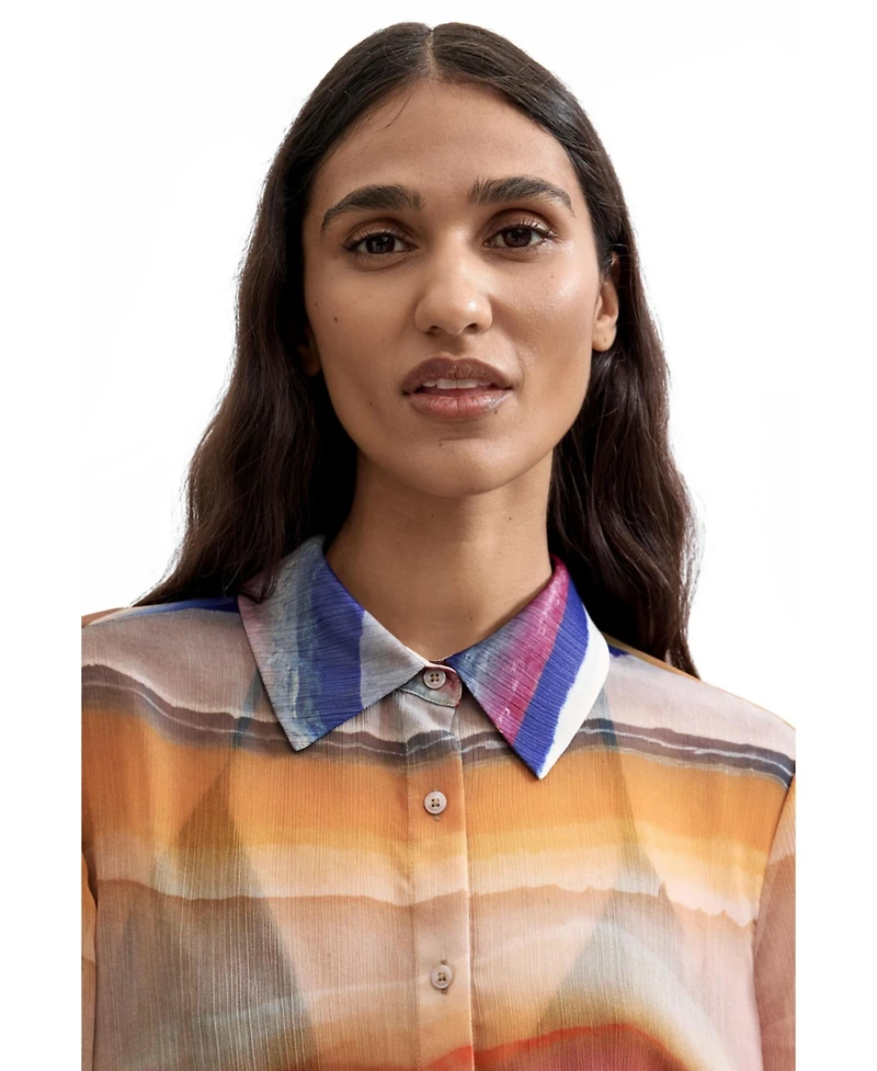 Desigual Women's Printed Long Sleeve Blouse