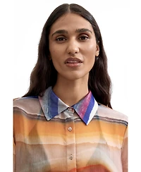 Desigual Women's Printed Long Sleeve Blouse