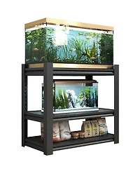 Streamdale Furniture Heavy-Duty 3-Tier Metal Aquarium Stand for 20-30 Gallon Tanks