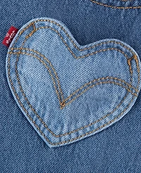 Levi's Toddler Girls' 2T-4T Hearts Sleeveless Overalls