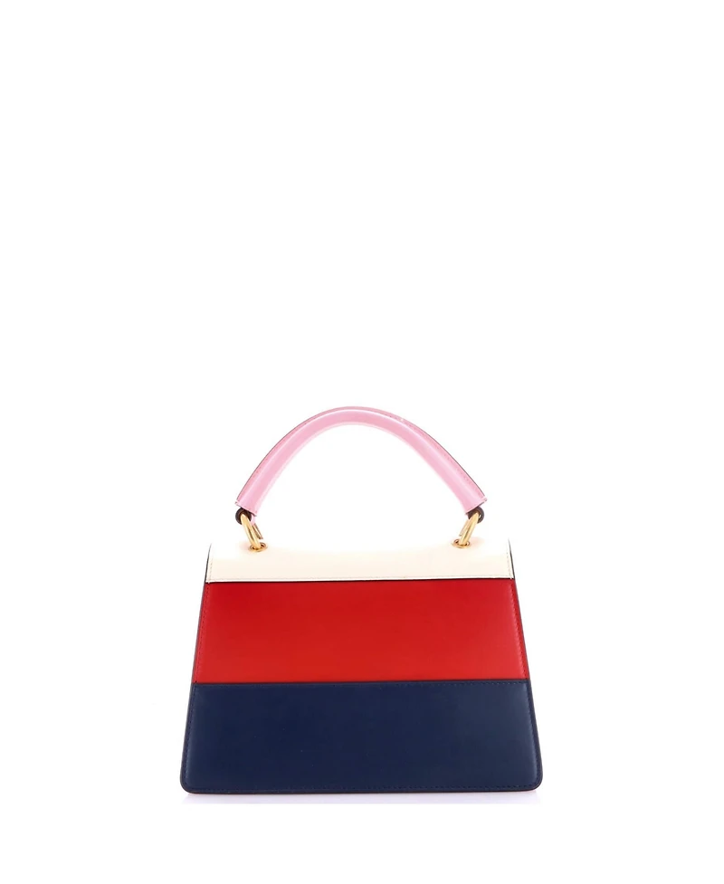 Pre-Owned Gucci Small Queen Margaret Top Handle Bag Colorblock Leather