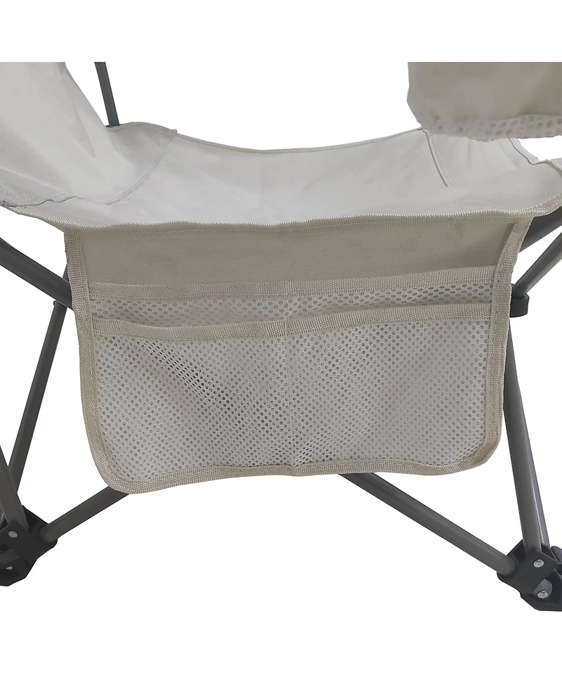 Streamdale Furniture Outdoor Camping Chair 3-Level Reclining Portable with Cup Holder and Carry Bag