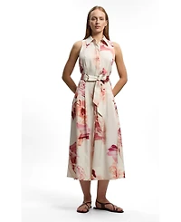 Karen Millen Women's Floral Halter Midi Dress