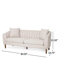 Streamdale Furniture Contemporary Tufted Upholstered Sofa with Sloped Arms and Accent Pillows
