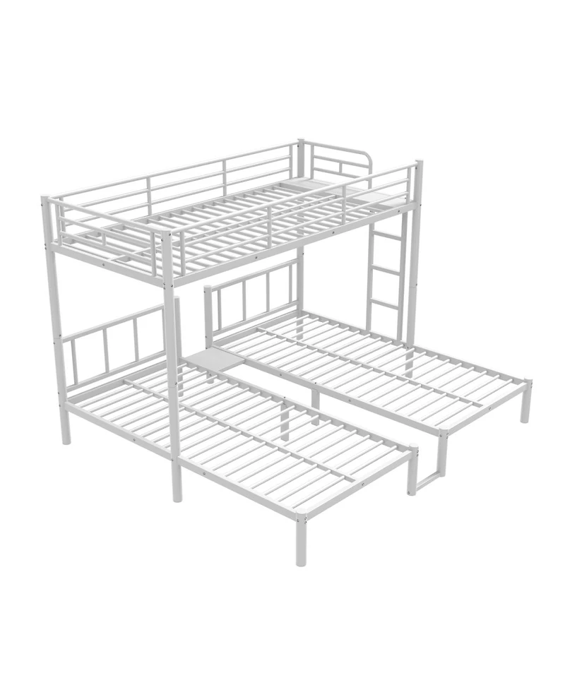Streamdale Furniture Triple Twin Metal Bunk Bed for 3