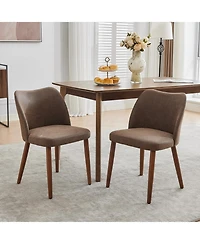 gaomon Set of 6 Leather Upholstered Dining Side Chairs