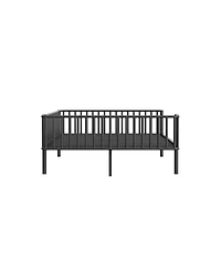 Streamdale Furniture Metal Daybed with Sturdy Steel Slat Support