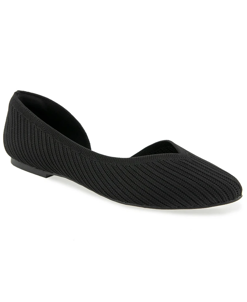 Kensie Women's Gavah Knit D'Orsay Ballet Flat