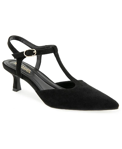 Kensie Women's Odessa Kitten Heel T-Strap Pump