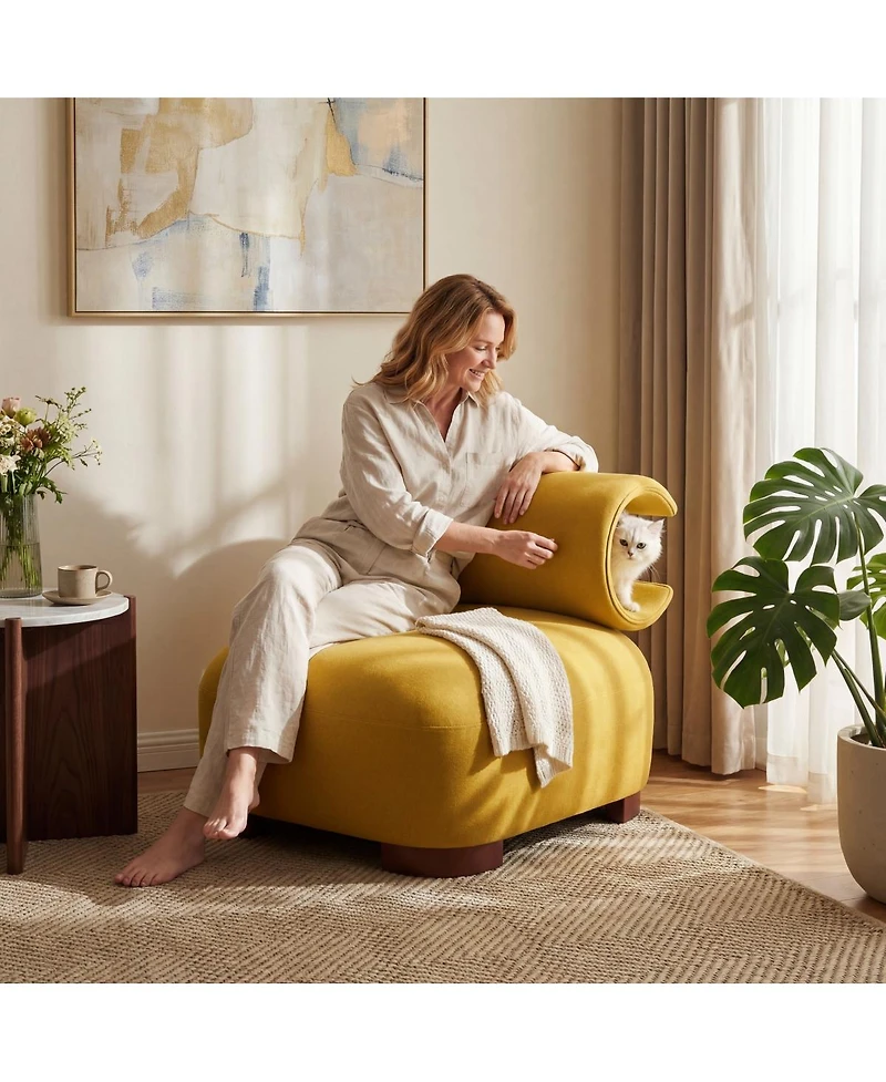 Streamdale Furniture Modern Polyester Accent Chair - Durable and Pet-Friendly