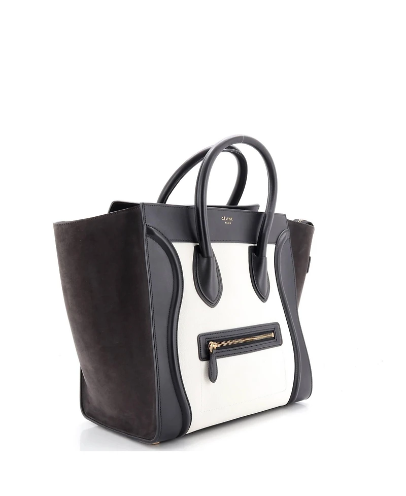 Pre-Owned Celine Mini Bicolor Luggage Bag Leather