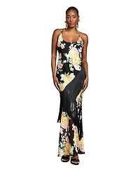 Coast Women's Strappy Floral Fringe Maxi Dress