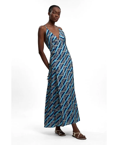 Karen Millen Women's Chain Print Maxi Dress