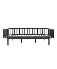 Streamdale Furniture Queen Size Metal Daybed with Sturdy Steel Slat Support