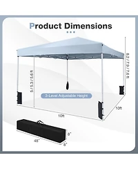 Gouun 10 x 10 Feet Pop Up Canopy Tent with Carry Bag and 4 Sandbags