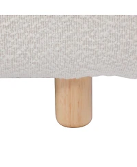 Streamdale Furniture California King Boucle Upholstered Bed with Curved Headboard