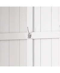 Streamdale Furniture Farmhouse Hall Tree with Storage Bench Shoe Cabinet and 6 Coat Hooks