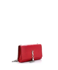 Pre-Owned Saint Laurent Medium Classic Monogram Tassel Crossbody Bag Embossed Leather
