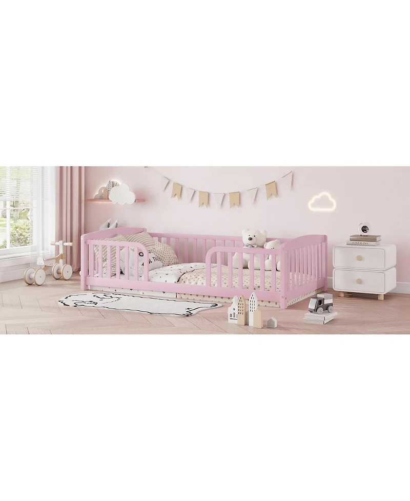 Streamdale Furniture Floor Fence Bed with Central Entrance