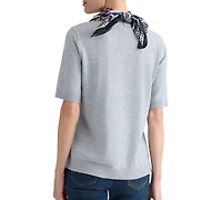 Jones New York Women's Accent Rib Knit Scarf T-Shirt