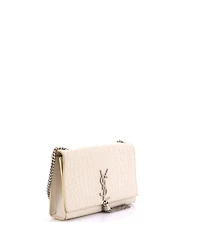 Pre-Owned Saint Laurent Medium Classic Monogram Tassel Crossbody Bag Embossed Leather