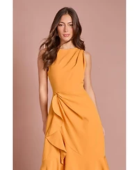 Coast Women's Crepe Ruffle Low Back Dress