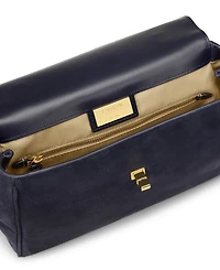 Lauren Ralph Lauren Farrah Scarf Trim Small Soft Satchel Handbag