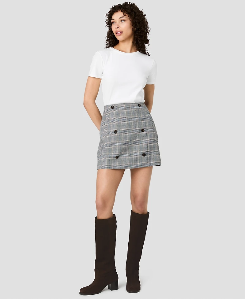 French Connection Women's Mini Fitted Zip Skirt