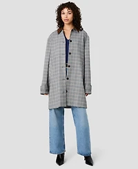 French Connection Women's Collared Relaxed Oversized Midi Jacket