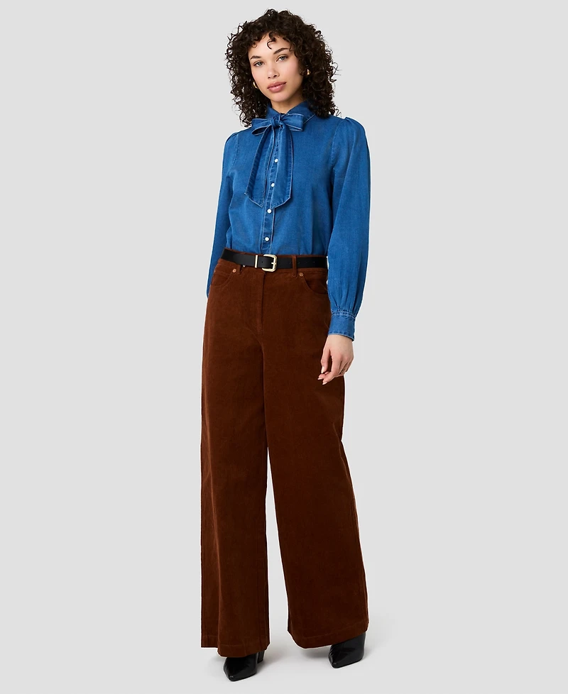 French Connection Women's Collared Button-Front Top