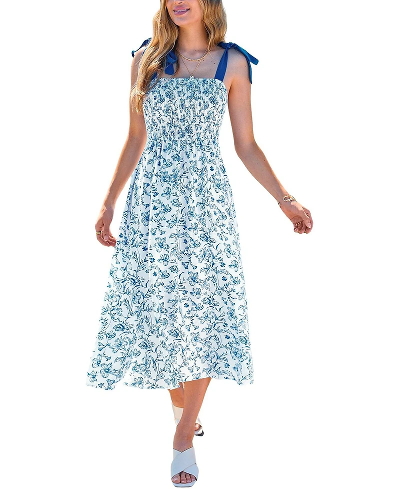 Cupshe Women's a Good Mood Floral Maxi Beach Dress